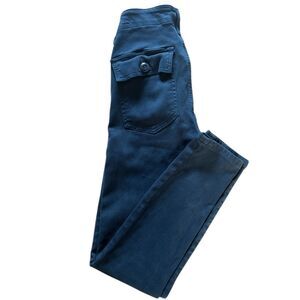 THE GREAT Blue Corduroy Skinny Stretch Ankle Pants Women’s Size 26 Pockets